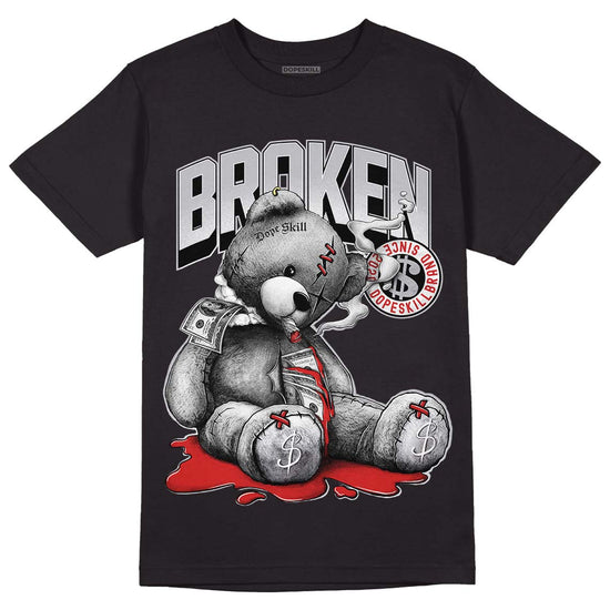 Jordan 13 “Wolf Grey” DopeSkill T-Shirt Sick Bear Graphic Streetwear - Black