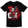 Jordan 4 Retro Red Cement DopeSkill T-Shirt Talk Is Chip Graphic Streetwear - Black