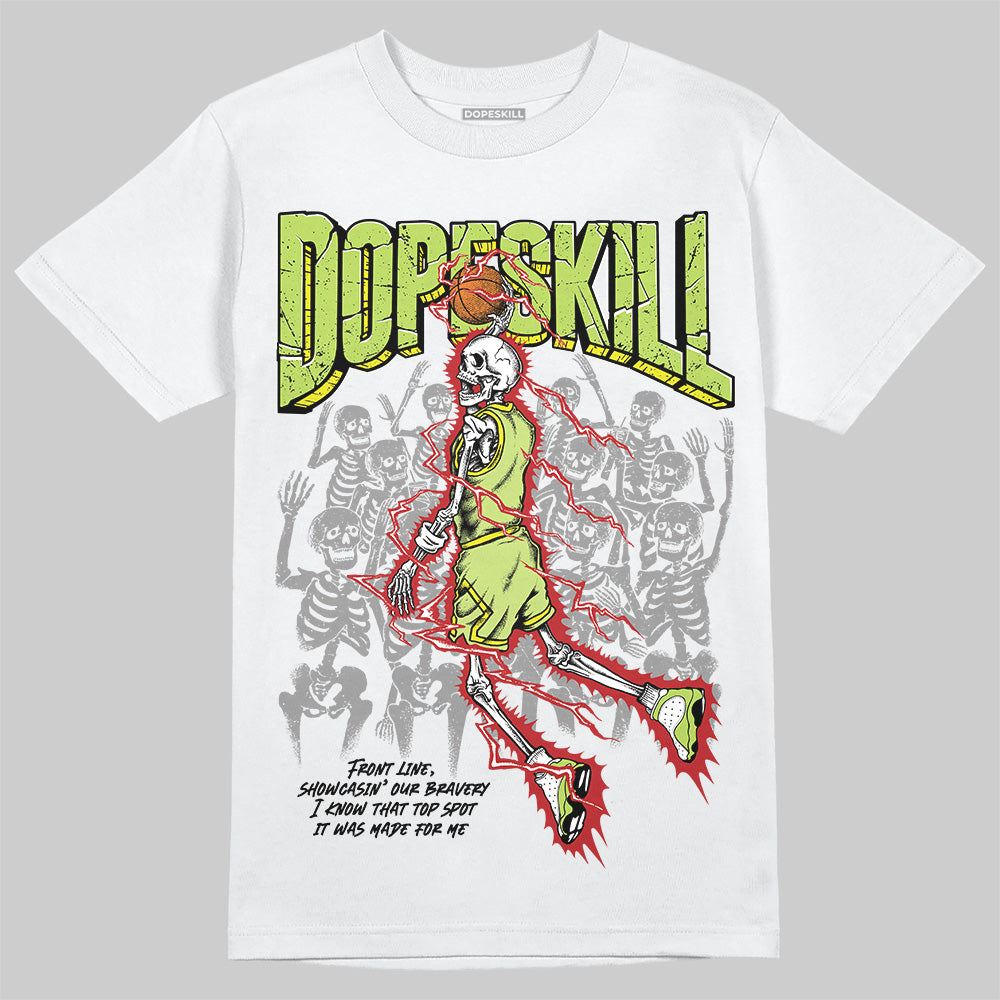 Jordan 13 Retro Bright Cactus DopeSkill T-Shirt Thunder Dunk Graphic Streetwear - White