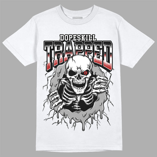 Jordan 14 "Black/White" DopeSkill T-Shirt Trapped Halloween Graphic Streetwear - White 