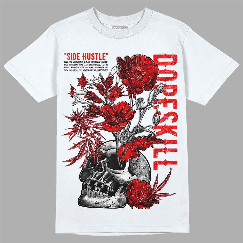 Jordan 12 “Cherry” DopeSkill T-Shirt Side Hustle Graphic Streetwear - White