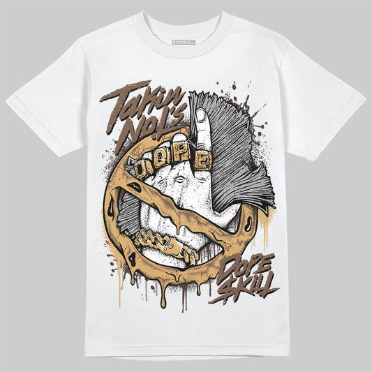 Jordan 5 “Earth/Metallic Gold” DopeSkill T-Shirt Takin No L's Garaphic Streetwear - WHite