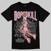 AMIRI White & Pink Stars Court Sneakers DopeSkill T-Shirt Thunder Dunk Graphic Streetwear - Black