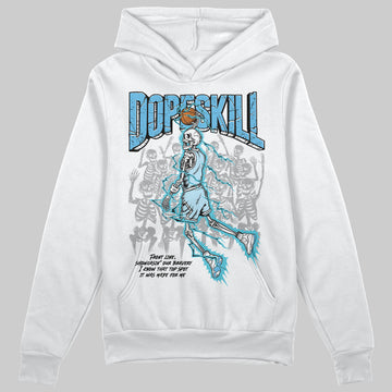 Jordan 11 Retro Legend Blue DopeSkill Hoodie Sweatshirt Thunder Dunk Graphic Streetwear - White