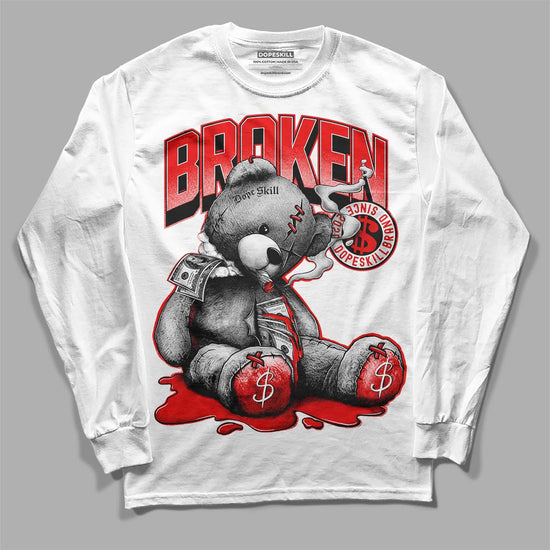 Jordan 12 “Cherry” DopeSkill Long Sleeve T-Shirt Sick Bear Graphic Streetwear - White