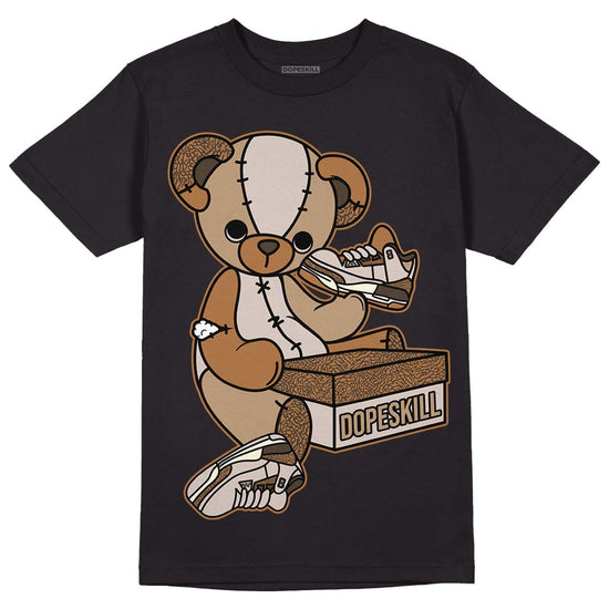 Jordan 3 Retro Palomino DopeSkill T-Shirt Sneakerhead BEAR Graphic Streetwear - Black