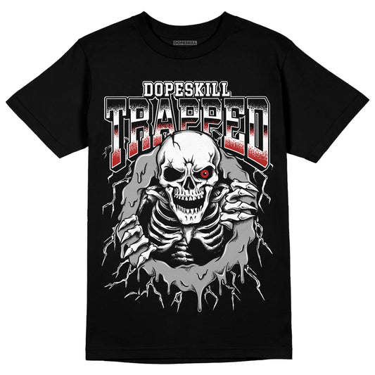 Jordan 14 "Black/White" DopeSkill T-Shirt Trapped Halloween Graphic Streetwear - Black 