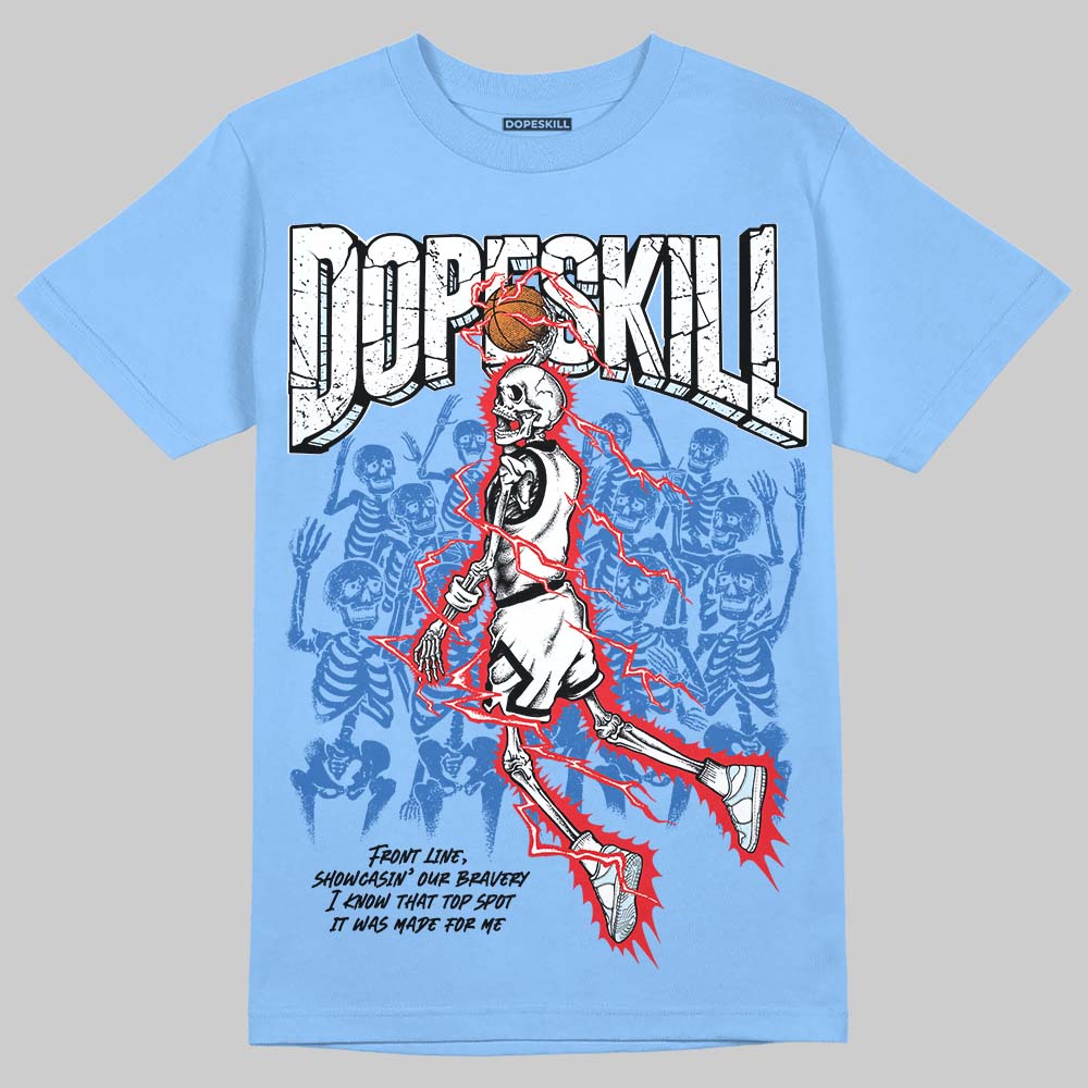 Vans Knu Stack Vintage Satin Dream Blue DopeSkill Blue T-shirt Thunder Dunk Graphic Streetwear