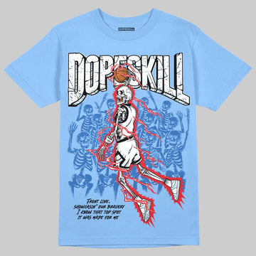 Vans Knu Stack Vintage Satin Dream Blue DopeSkill Blue T-shirt Thunder Dunk Graphic Streetwear