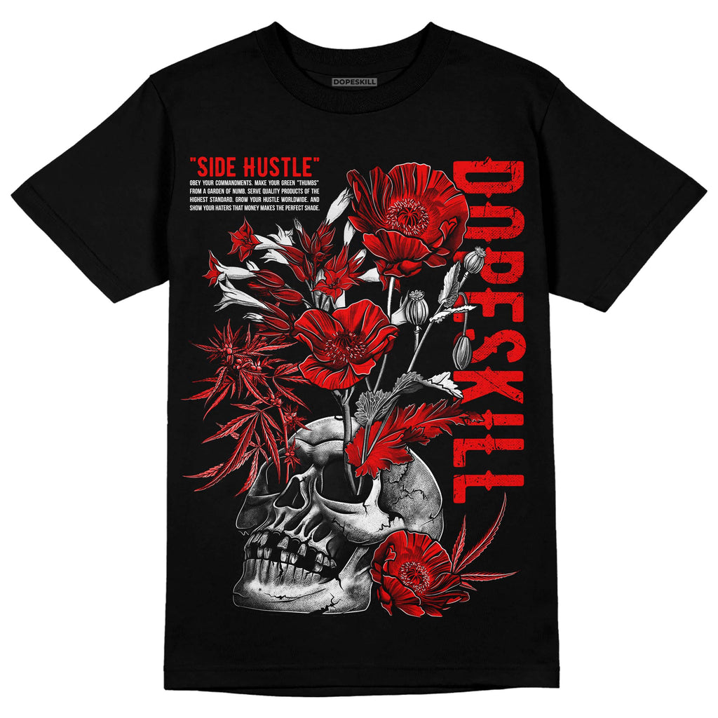 Jordan 12 “Cherry” DopeSkill T-Shirt Side Hustle Graphic Streetwear - Black