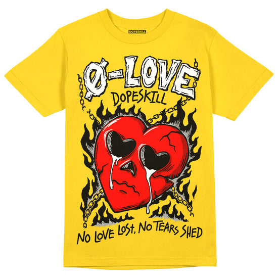 Jordan 4 Thunder DopeSkill T-Shirt Crying Heart Graphic Streetwear - Tour Yellow