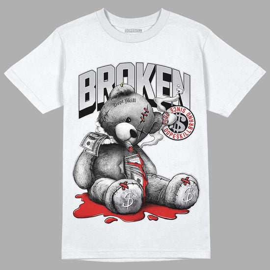 Jordan 13 “Wolf Grey” DopeSkill T-Shirt Sick Bear Graphic Streetwear - White