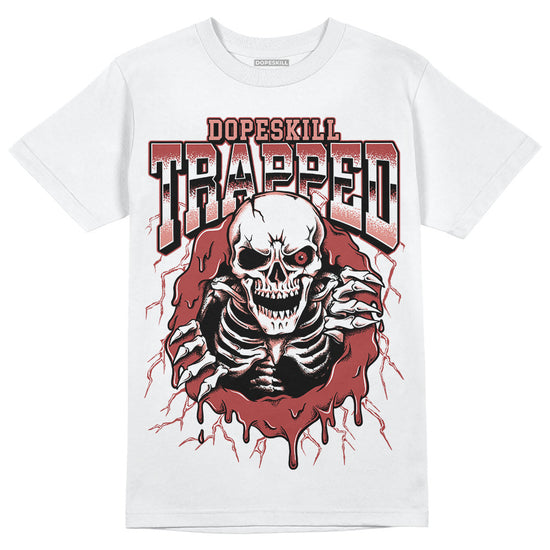 Jordan 13 “Dune Red” DopeSkill T-Shirt Trapped Halloween Graphic Streetwear - White