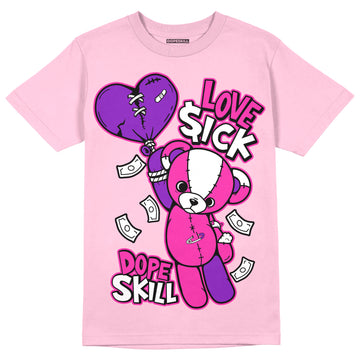 Pink Sneakers DopeSkill Pink T-shirt Love Sick Graphic Streetwear