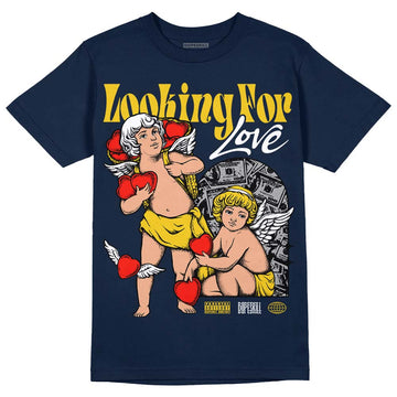 Dunk Low Vintage “Michigan” DopeSkill Midnight Navy T-Shirt Looking For Love Graphic Streetwear 