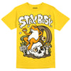 Jordan 4 Retro “Vivid Sulfur” DopeSkill Yellow T-Shirt Stay Busy Graphic Streetwear