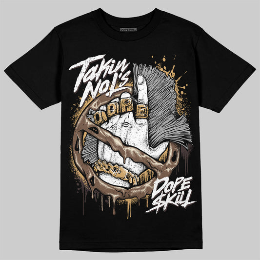 Jordan 5 “Earth/Metallic Gold” DopeSkill T-Shirt Takin No L's Garaphic Streetwear - Black