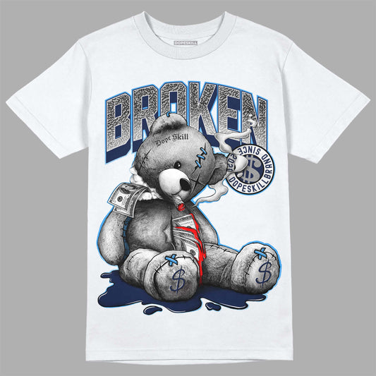 Jordan 3 "Midnight Navy" DopeSkill T-Shirt Sick Bear Graphic Streetwear - White