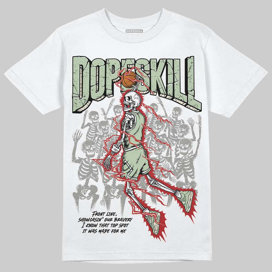 Jordan 4 WMNS “Seafoam” (2025) DopeSkill T-Shirt Thunder Dunk Graphic Streetwear - White