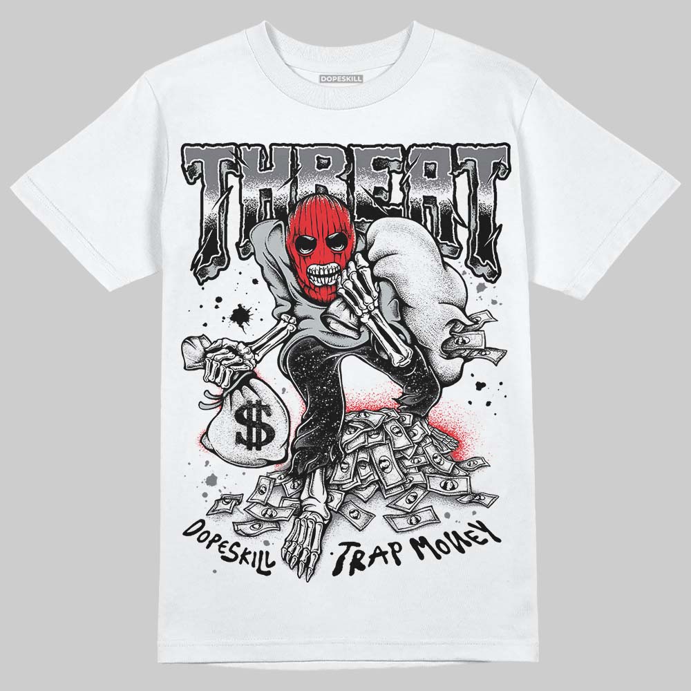 Jordan 4 “Fear” DopeSkill T-Shirt Threat Graphic Streetwear - White