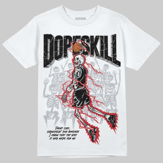 Jordan 5 Retro OG Black Metallic Reimagined DopeSkill T-Shirt Thunder Dunk Graphic Streetwear - WHite