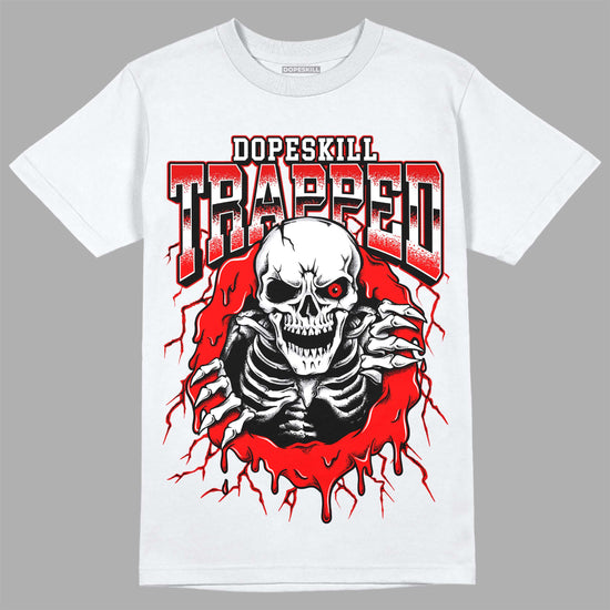 Jordan 1 Retro High OG "Satin Bred" DopeSkill T-Shirt Trapped Halloween Graphic Streetwear - White