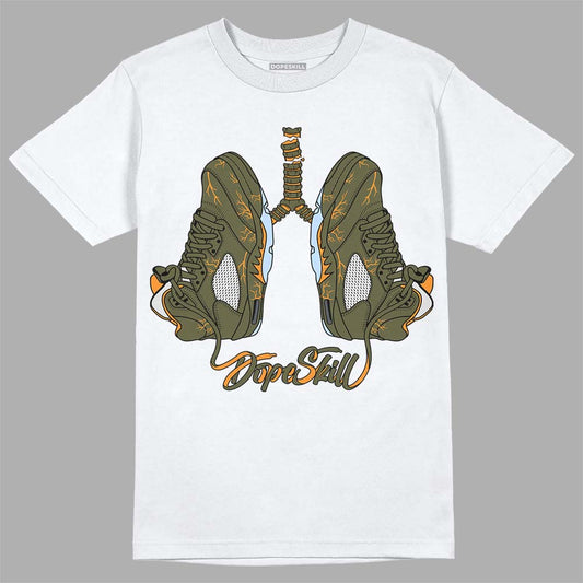 Jordan 5 "Olive" DopeSkill T-Shirt Breathe Graphic Streetwear - White