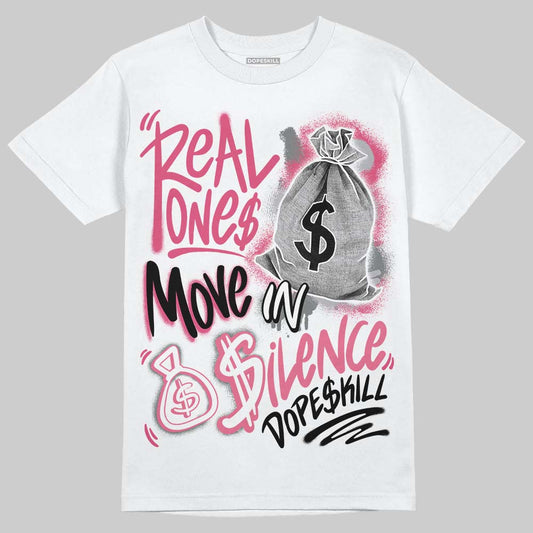 Balenciaga Runner White Fluo Pink DopeSkill T-Shirt Real Ones Move In Silence Graphic Streetwear - White