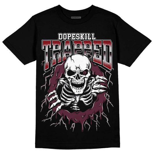 Jordan 5 Retro Burgundy (2023) DopeSkill T-Shirt Trapped Halloween Graphic Streetwear - Black