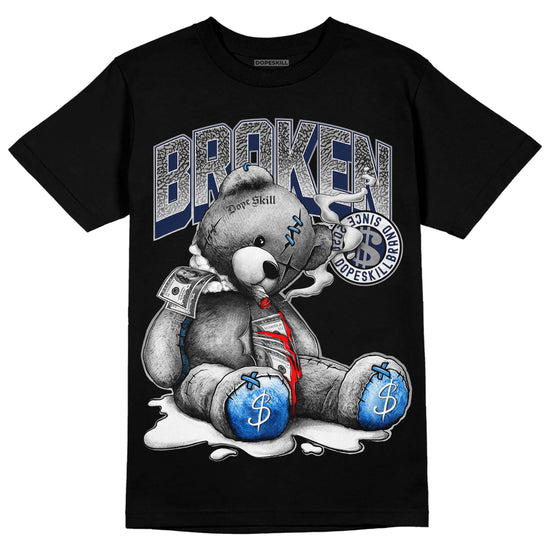 Jordan 3 "Midnight Navy" DopeSkill T-Shirt Sick Bear Graphic Streetwear - Black