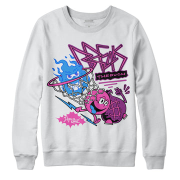 Jordan 4 GS “Hyper Violet” DopeSkill Sweatshirt Break Through Graphic Streetwear - White