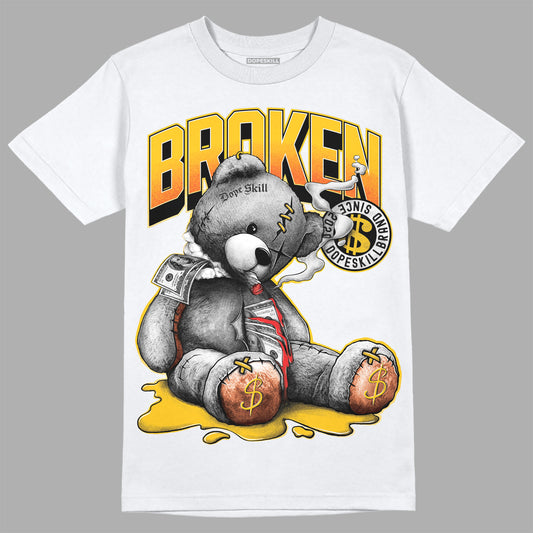 Yellow Sneakers DopeSkill T-Shirt Sick Bear Graphic Streetwear - White