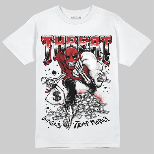 Jordan 12 Retro Flu Game (2025) DopeSkill T-Shirt Threat Graphic Streetwear - White