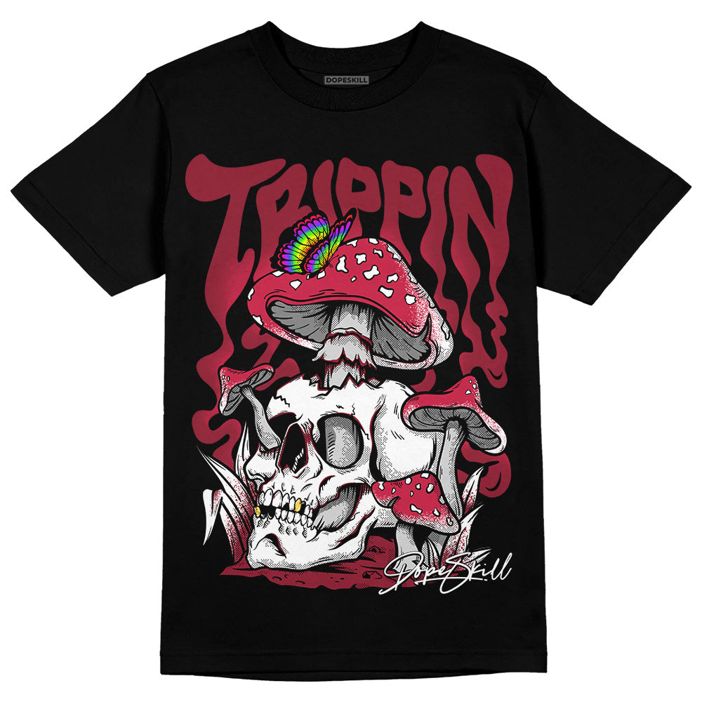 Jordan 1 Retro High '85 OG Metallic Burgundy DopeSkill T-Shirt Trippin Graphic Streetwear - Black