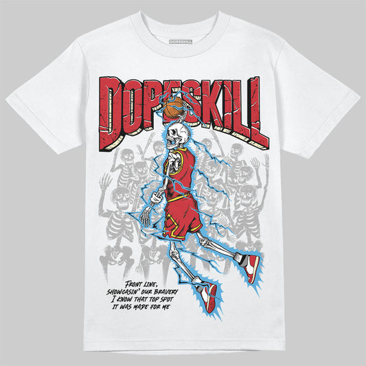 Union LA x Air Jordan 1 High OG “Chicago/Shadow” DopeSkill T-Shirt Thunder Dunk Graphic Streetwear - White