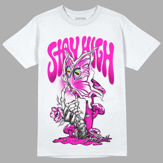 Dunk Low GS “Active Fuchsia” DopeSkill T-Shirt Stay High Graphic Streetwear - White
