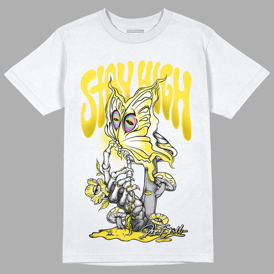 Jordan 11 Low 'Yellow Snakeskin' DopeSkill T-Shirt Stay High Graphic Streetwear - White