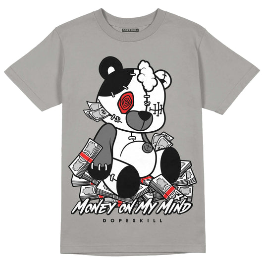 Grey Sneakers DopeSkill Grey T-shirt MOMM Bear Graphic Streetwear