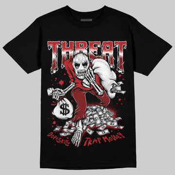 Jordan 12 Retro Flu Game (2025) DopeSkill T-Shirt Threat Graphic Streetwear - Black