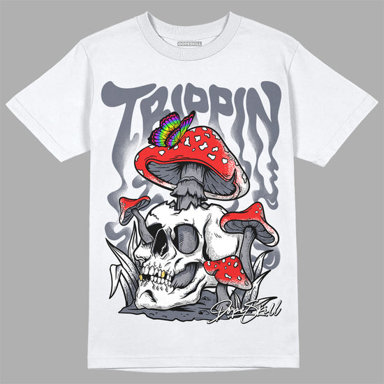 Jordan 14 Retro 'Stealth' DopeSkill T-Shirt Trippin Graphic Streetwear - White