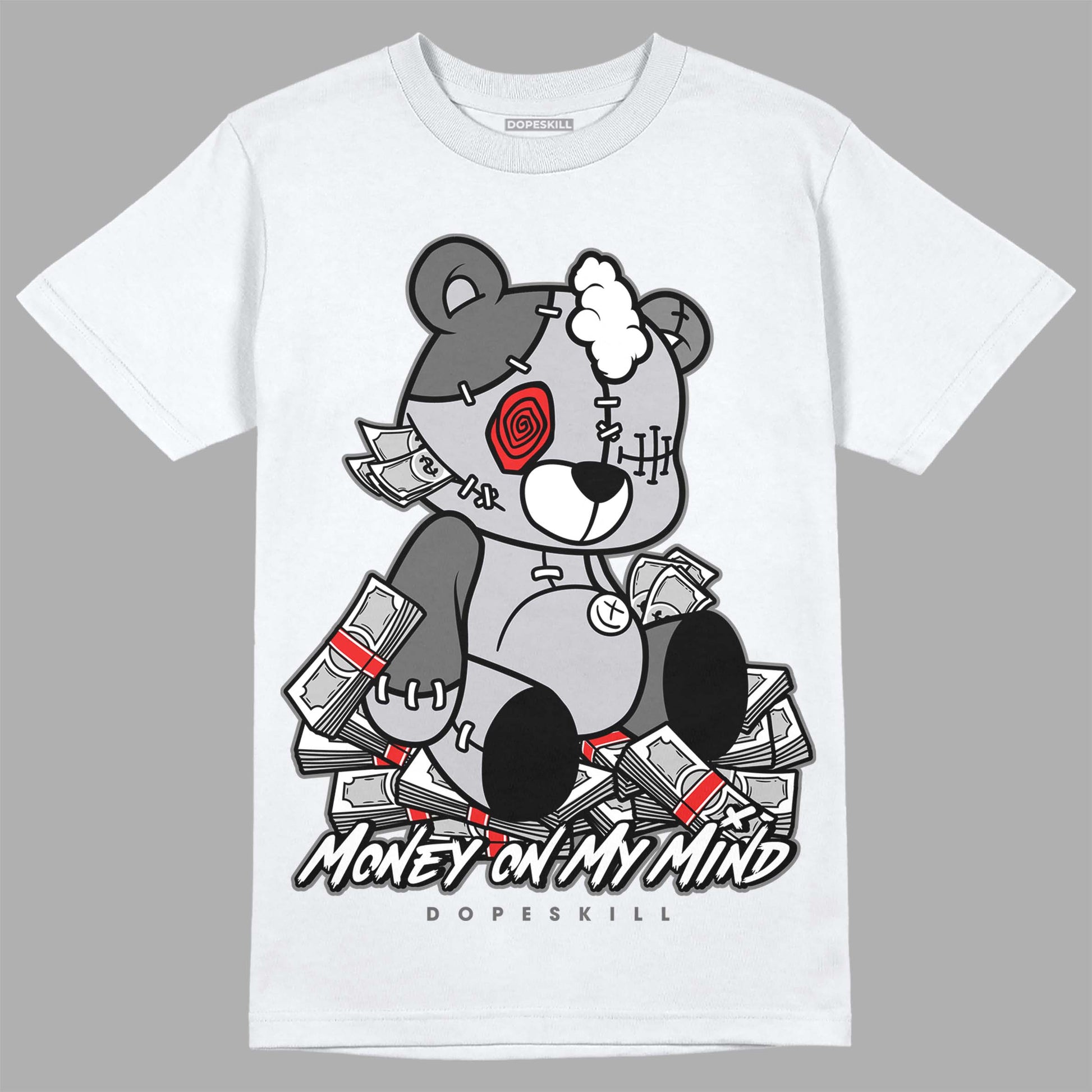 Grey Sneakers DopeSkill T-Shirt MOMM Bear Graphic Streetwear - White