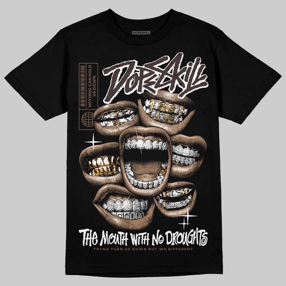 SoleFly x Air Jordan 12 Retro SP 'Cafecito/Baroque Brown' DopeSkill T-Shirt The Mouth With No Droughts Graphic Streetwear - Black