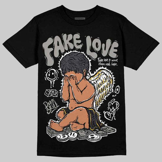 Jordan 3 Retro Black Cat DopeSkill T-Shirt False Love Graphic Streetwear - Black