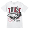 Jordan 1 Retro High '85 OG Metallic Burgundy DopeSkill T-Shirt Trust No One Graphic Streetwear - WHite 