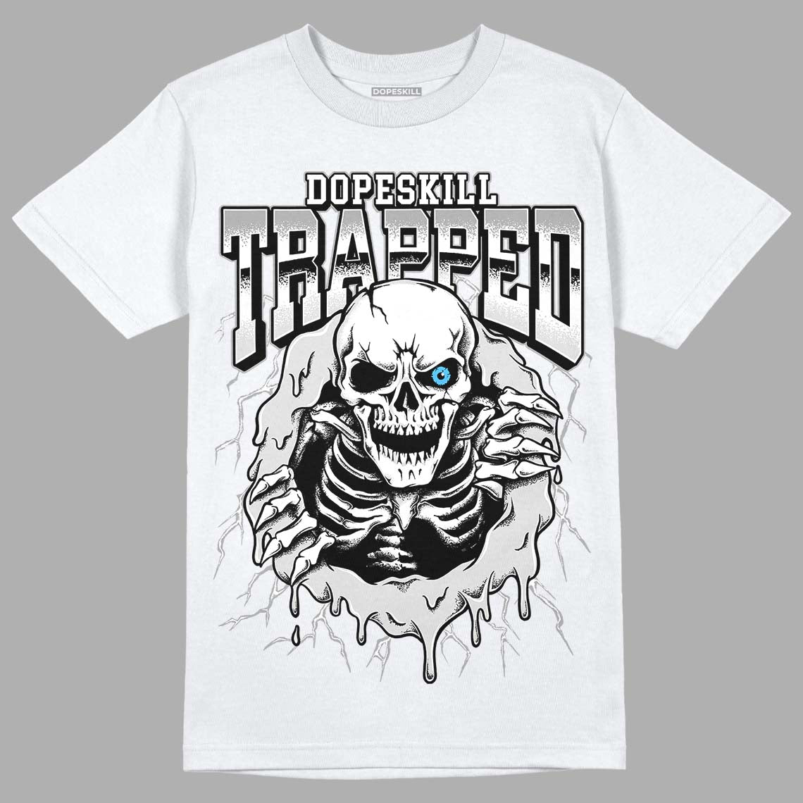 Dunk Low ‘Pure Platinum’ DopeSkill T-Shirt Trapped Halloween Graphic Streetwear - White