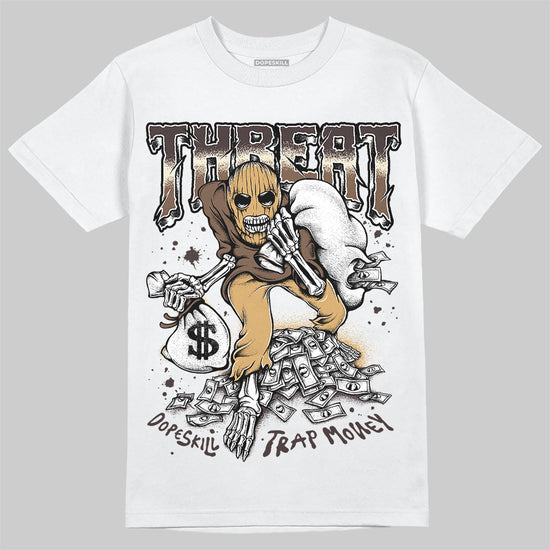 Jordan 5 “Earth/Metallic Gold” DopeSkill T-Shirt Threat Garaphic Streetwear - White