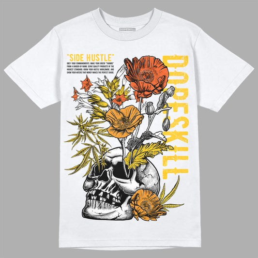 Yellow Sneakers DopeSkill T-Shirt Side Hustle Graphic Streetwear - White