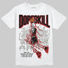 Jordan 12 Retro Flu Game (2025) DopeSkill T-Shirt Thunder Dunk Graphic Streetwear - White