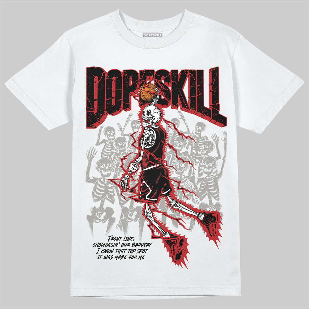 Jordan 12 Retro Flu Game (2025) DopeSkill T-Shirt Thunder Dunk Graphic Streetwear - White