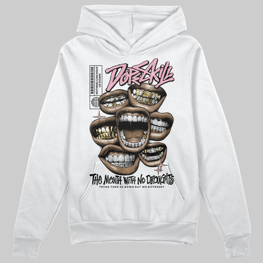 AMIRI White & Pink Stars Court Sneakers DopeSkill Hoodie Sweatshirt The Mouth With No Droughts Graphic Streetwear - White